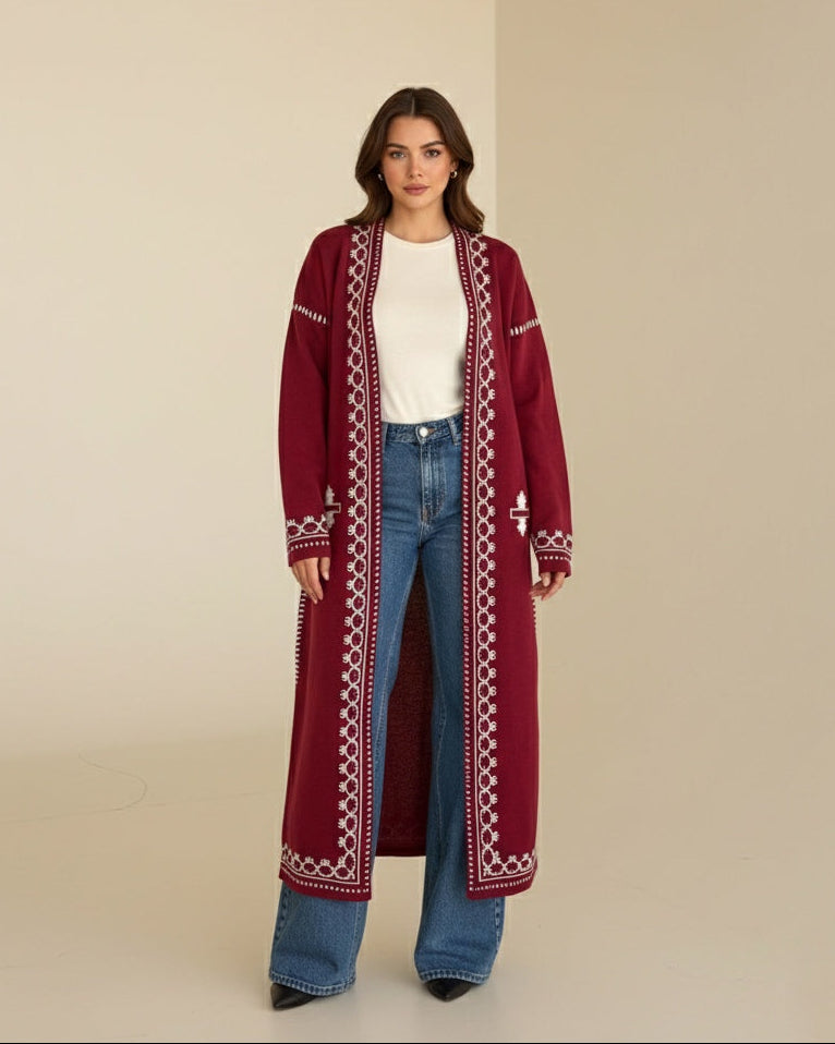 Stitched Knit Cardigan