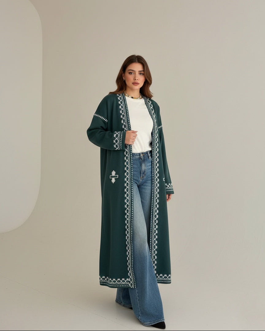Stitched Knit Cardigan