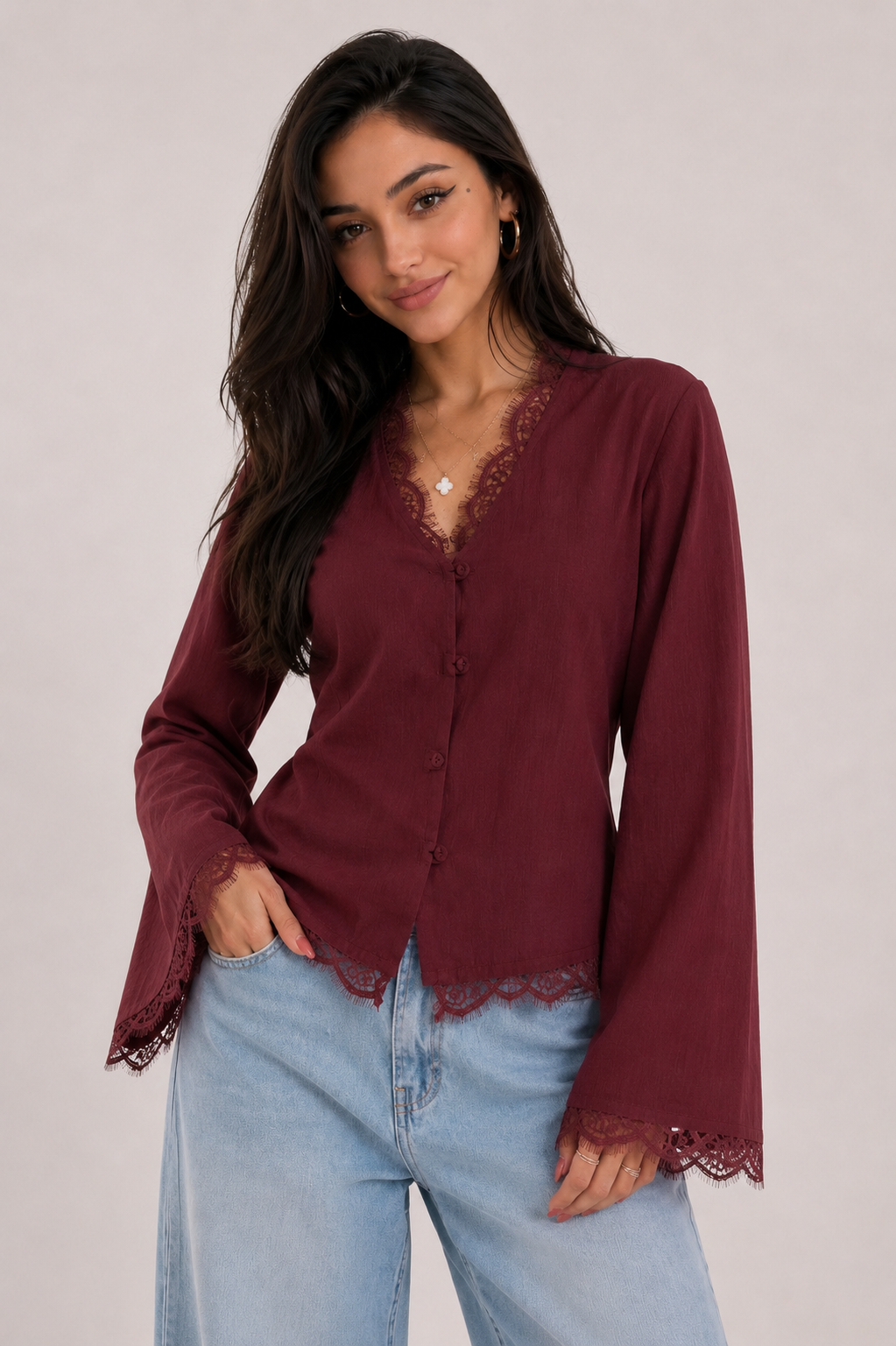 Lace Detail Blouse