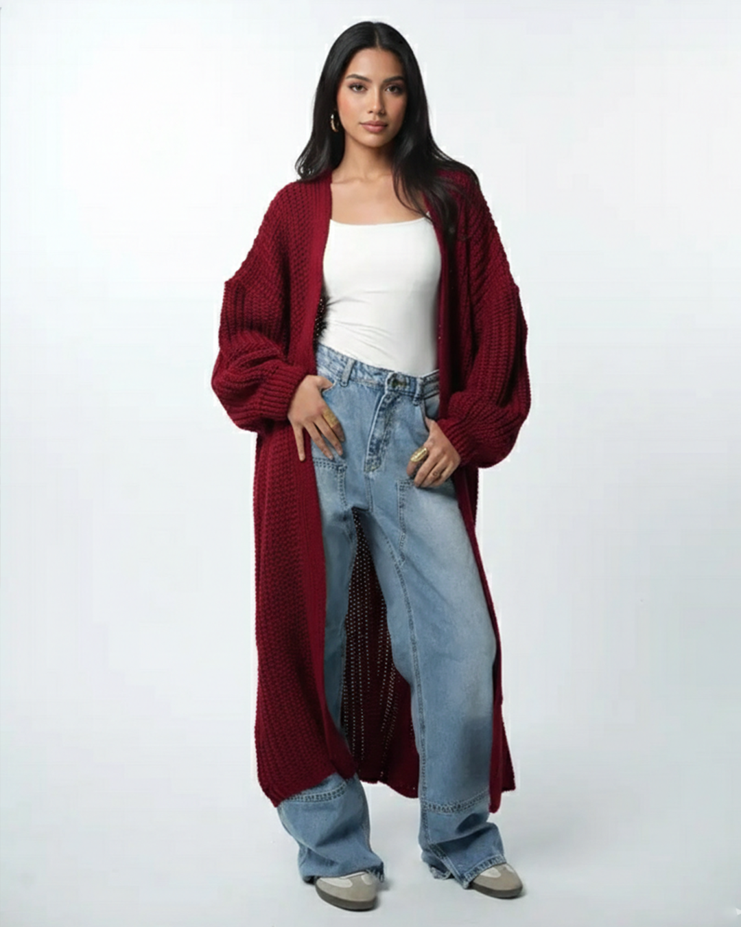 Buffy Sleeve Knit Cardigan – yimi.eg