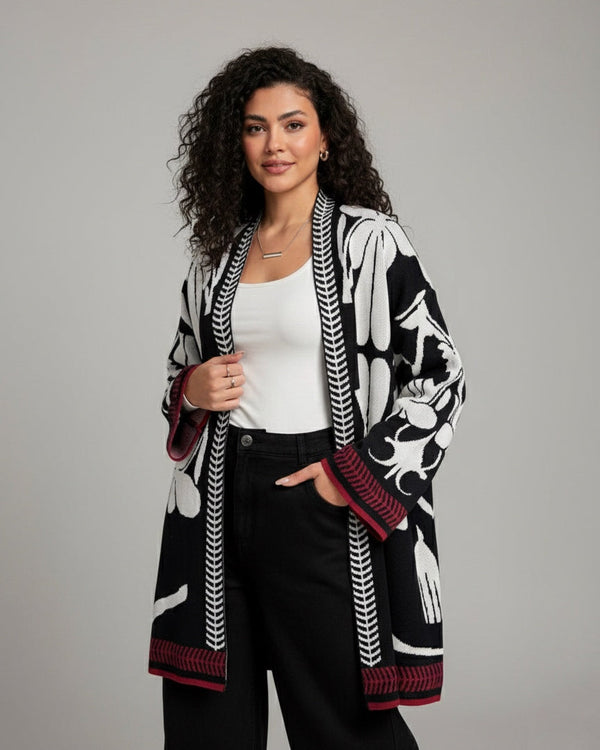 White bloom cardigan