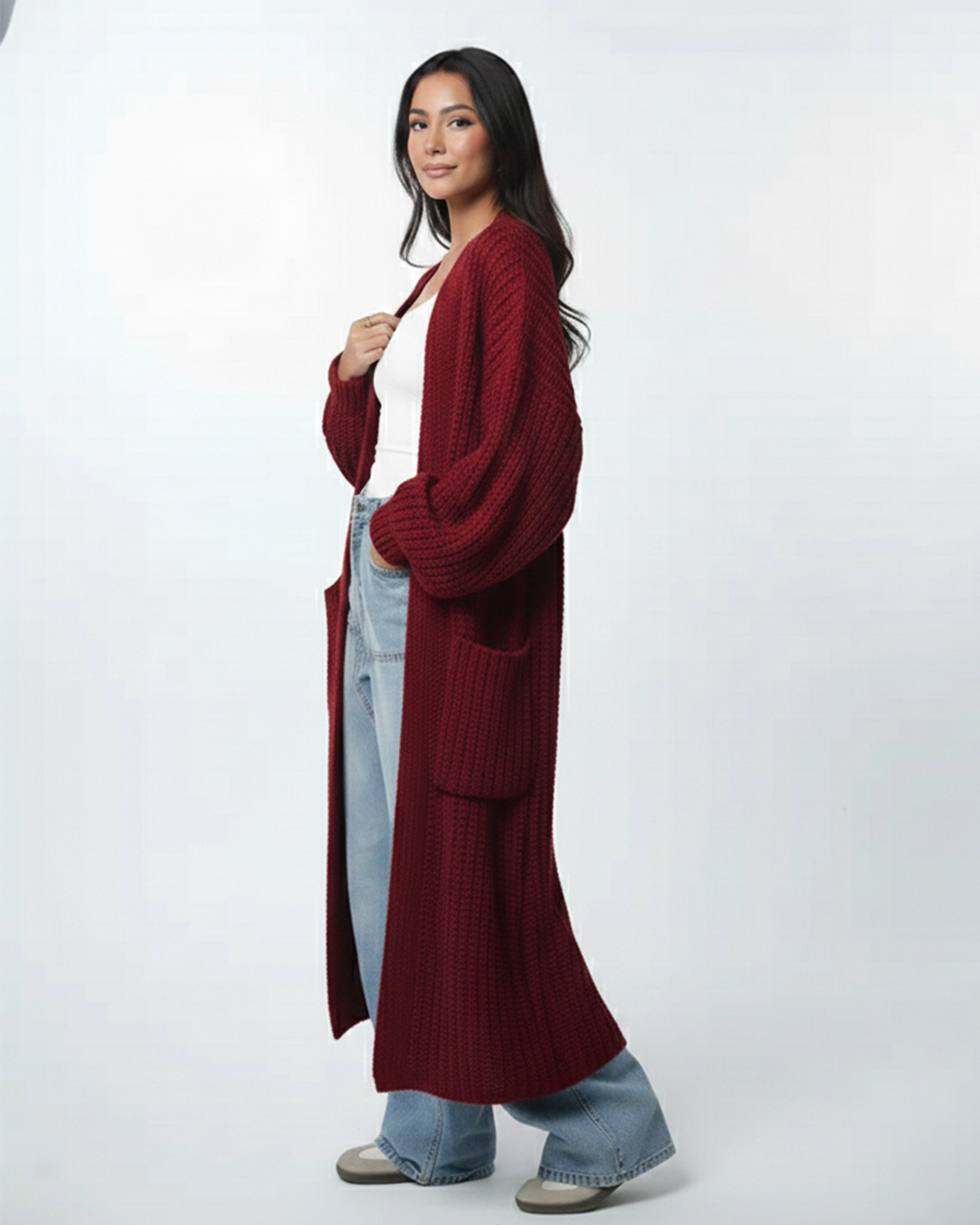 Buffy Sleeve Knit Cardigan