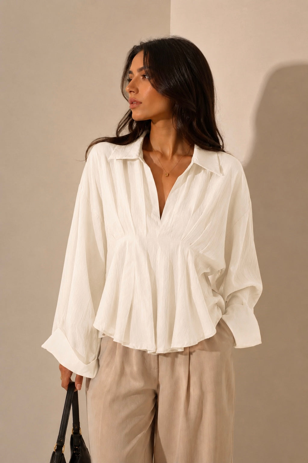 Pleated blouse