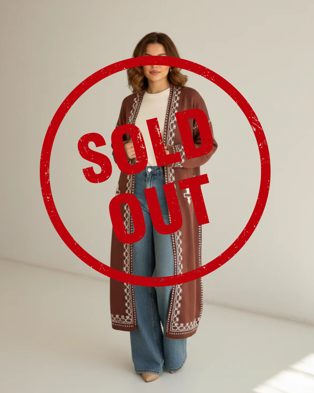 Stitched Knit Cardigan