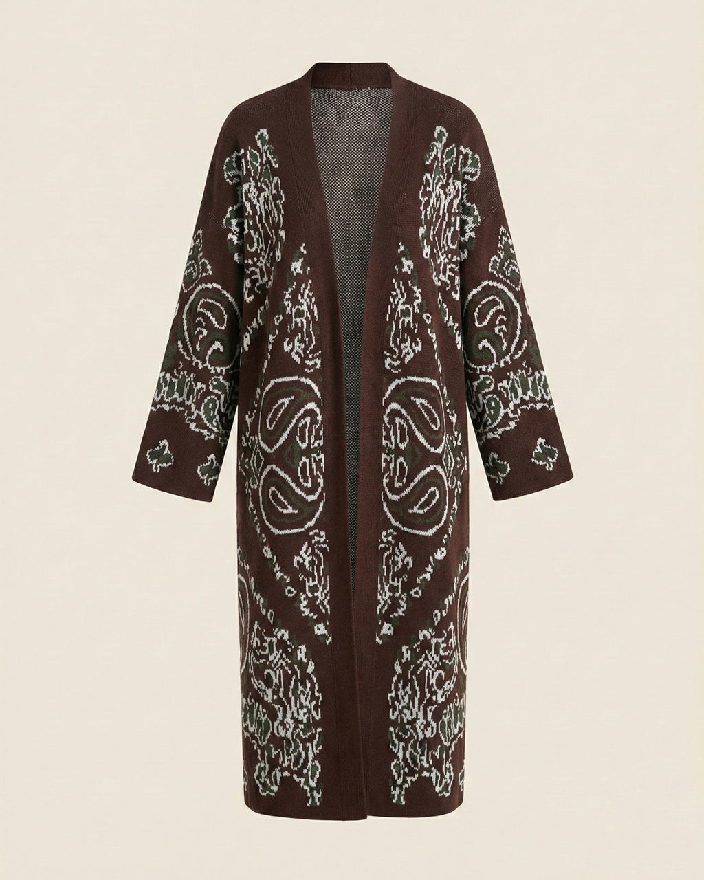 Patterned knit cardigan