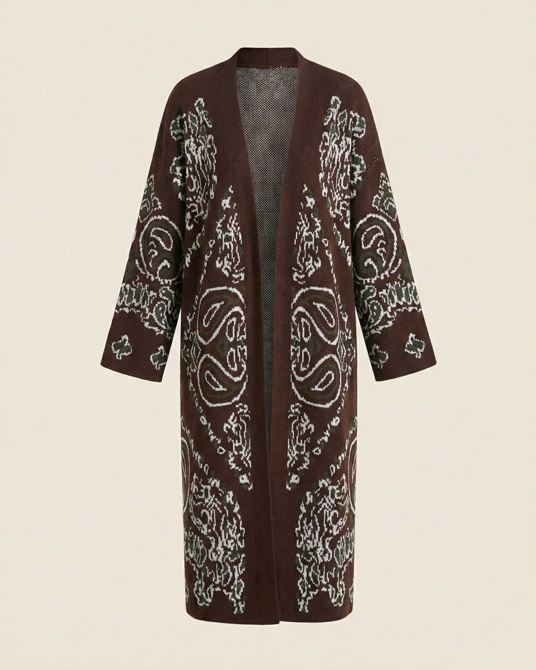 Patterned knit cardigan