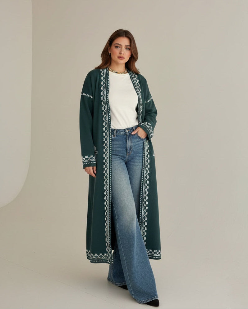 Stitched Knit Cardigan