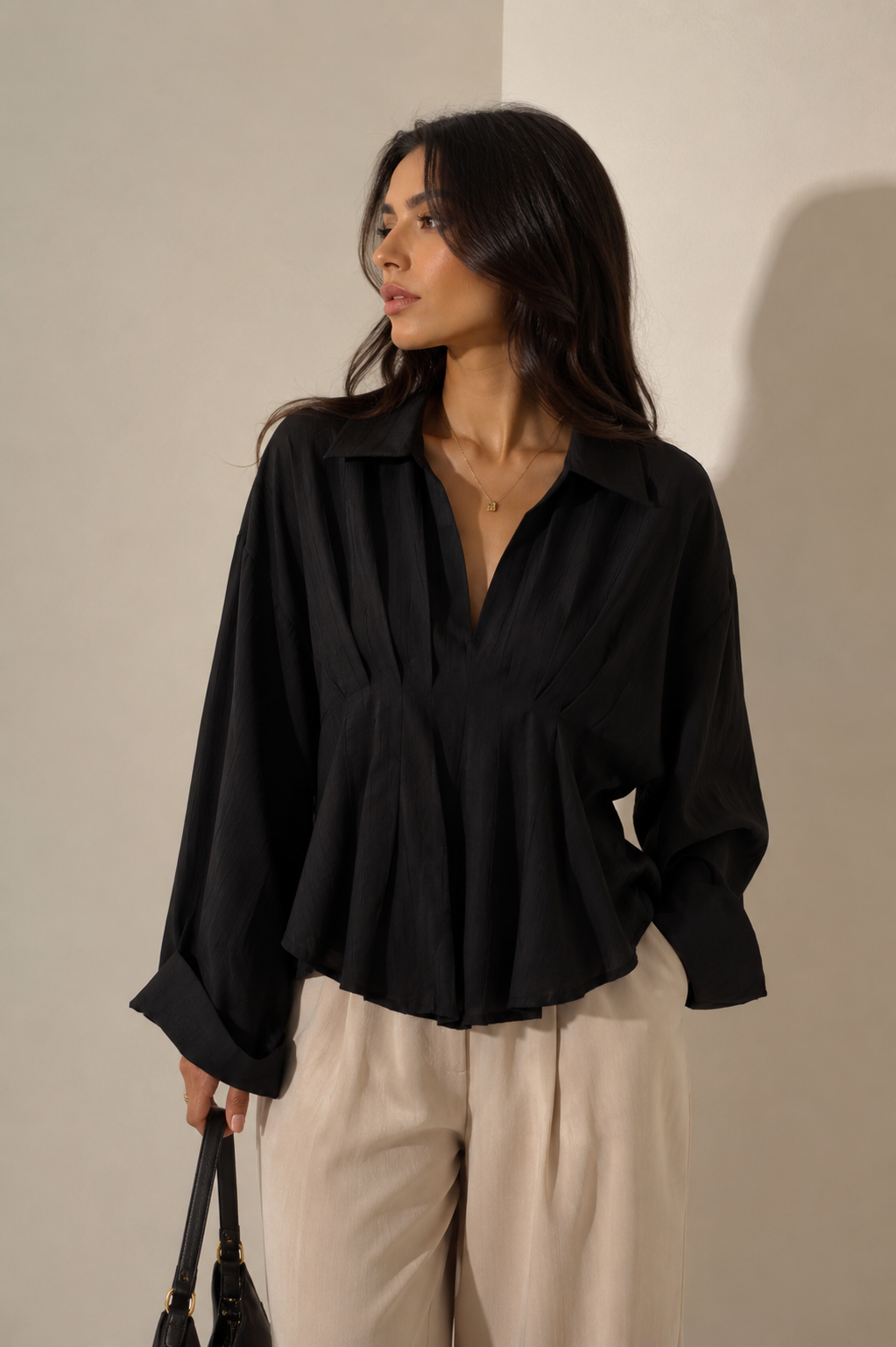 Pleated blouse