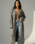 Gray patterned cardigan