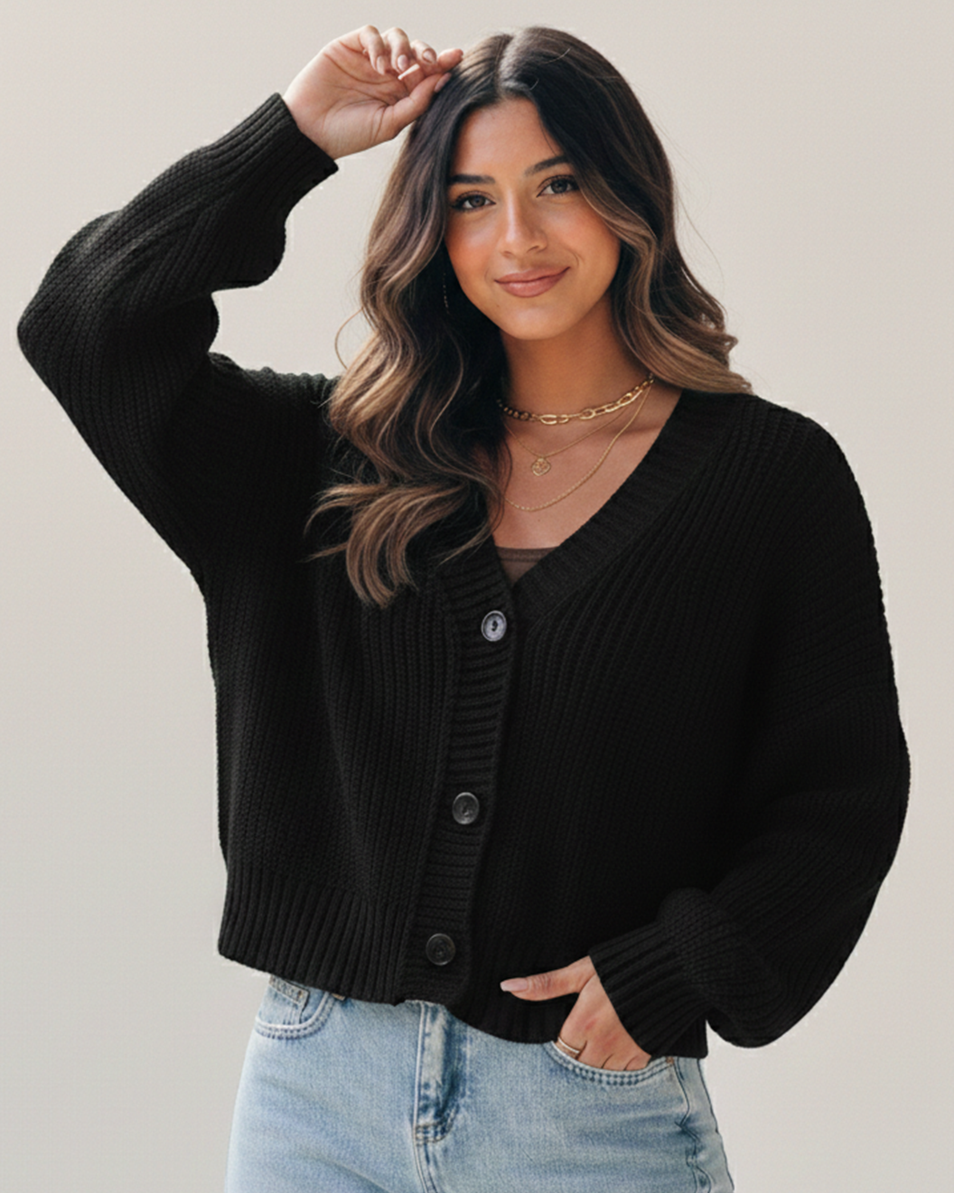Essential Cropped Cardigan