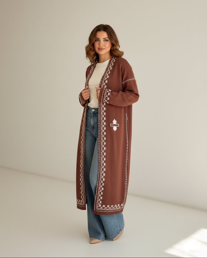 Stitched Knit Cardigan