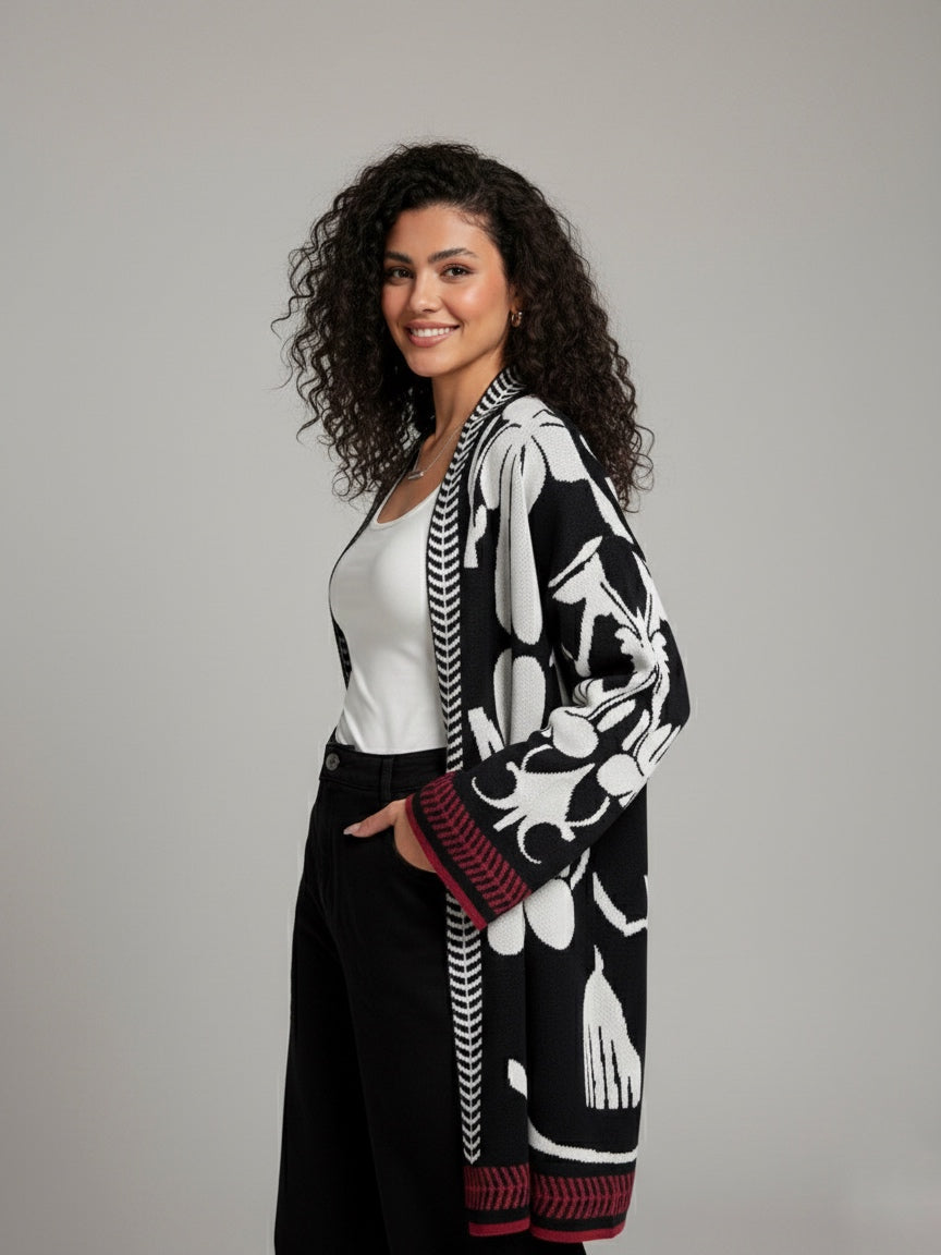 White bloom cardigan