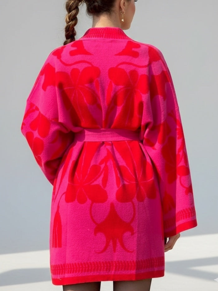 Pink bloom cardigan