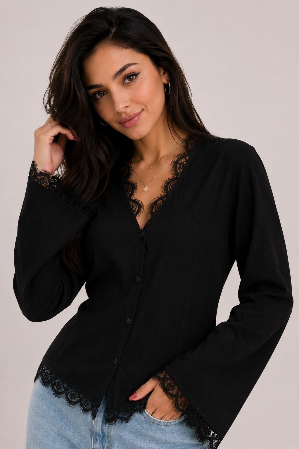 Lace Detail Blouse
